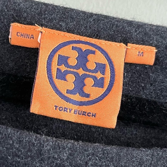 Tory Burch 100% Wool Jumper‎ Dress Dark Grey Zipper Details - Picture 7 of 10